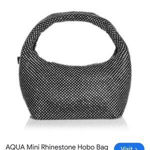 Aqua Black Rhinestone Mini Bag